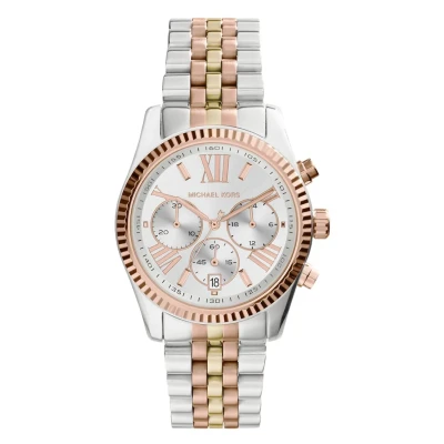 Abbildung von Michael Kors Lexington Chronograph silvercoloured/goldcoloured/rosegoldcoloured, Damen, Größe: One Size