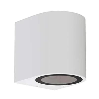 Abbildung von ledscom.de Wandleuchte ALSE für außen, IP54, Downlight, weiß matt, rund, 1x GU10 max. 35W