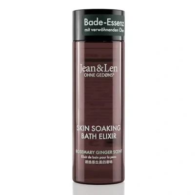 Abbildung von Jean &amp; Len Bath Elixir Rosemary Ginger, mit natürlichen Ölen, hinterlässt ein angenehmes Hautgefühl, krautiger Duft, Badeöl für alle Hauttypen, ohne Parabene Silikone, 100 ml