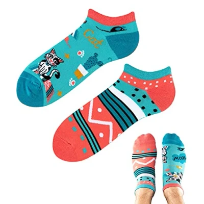Abbildung von TODO Colours Lustige Socken mit Motiv Mehrfarbige, Bunte, Verrückte für die Lebensfreude (39 42, z LOW Cats Life, numeric_39)