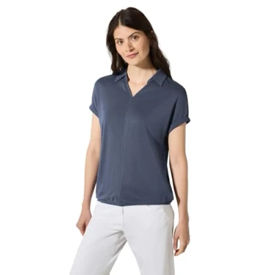 Abbildung von Cecil Softes Poloshirt, Damen, Größe: Large, Blau