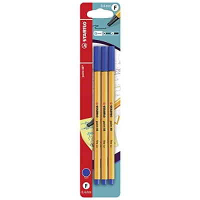 Abbildung von Fineliner STABILO point 88 3er Pack blau