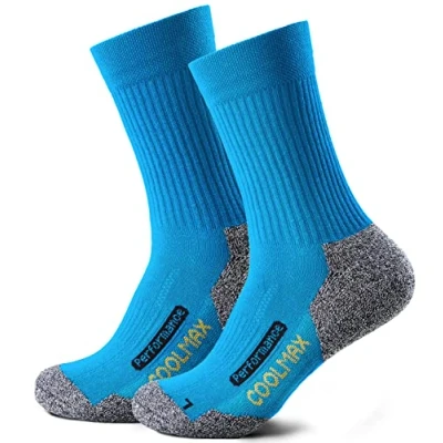 Abbildung von Piarini 2 Paar Coolmax Wandersocken Outdoorsocken Funktionssocken lang petrol 39 42