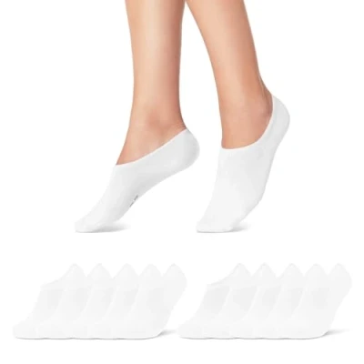 Abbildung von 10 Paar Sneaker Socken Damen Herren Füßlinge Schwarz Weiß Grau Baumwolle 16805 (Weiß 35 38)