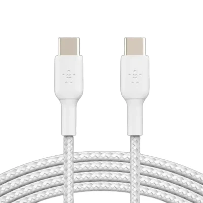 Abbildung von Belkin Boost Charge USB C Geflochten Kabel 1 Meter Weiẞ