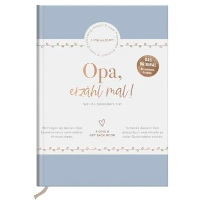 Abbildung von Opa, erzähl mal! Elma van Vliet: Das Erinnerungsalbum deines Lebens Persönliches Geschenk für Opa zum Geburtstag, zu Weihnachten oder einfach so