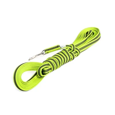 Abbildung von IDC Color &amp; Gray gumierte Leine, 14 mm x 10 m mit Schlaufe, Neon Grau