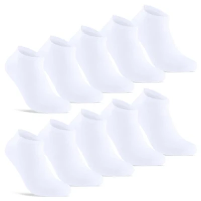 Abbildung von 10 Paar Sneaker Socken Herren kurze Baumwolle 10810 (Weiß 43 46)