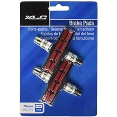 Abbildung von XLC V Brake Bremsschuhe BS V01, 4er Set 70 mm, Rot, Schwarz, One Size