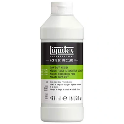 Abbildung von Liquitex 6316 Professional Slow Dri Farbmischmedium Trockungsverzögerer für Acrylfarben, Retarder Nass in Technik flüssig 473ml Topf, Transparent