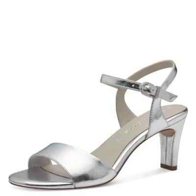 Abbildung von Tamaris Damen 1 28008 42 Sandalette Mit Absatz, Silber, 36 EU