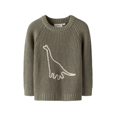 Abbildung von Lil&#039; Atelier Besticktes Strickpullover für Kinder, Größe: 92, Overland trek