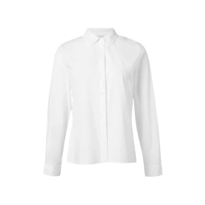 Abbildung von comma casual identity Elastischem TAPE IM RÜCKEN UND Manschetten Hemdbluse, Damen, Größe: 34, Weiß