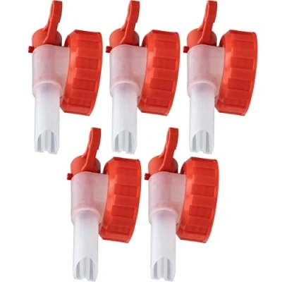 Abbildung von ISOLATECH SABEU Fluxx 5Stk. AH 13/45 HF Auslaufhahn für Kanister mit DIN 45 Gewinde außen 44,6mm Auslauftülle 13mm Abfüllen ohne Gluckern