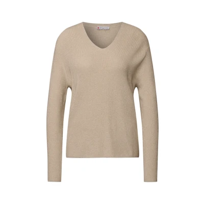 Abbildung von Street One Glitzernder Strickpullover, Damen, Größe: 34, Beige