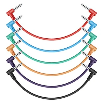 Abbildung von Donner 12 Zoll Gitarre Patch Kabel Effekt Pedal schwarz 6 Pack