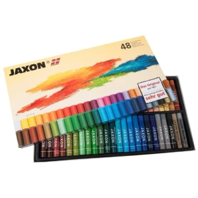 Abbildung von Honsell 47448 Jaxon Ölpastellkreide, 48er Set im Kartonetui, brillante, lichtechte Farben, ideal für Künstler, Hobbymaler, Kinder, Schule, Kunstunterricht, frei von Schadstoffen