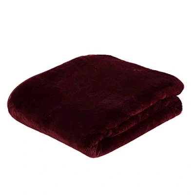 Abbildung von Gözze Premium Cashmere Feeling Wohn und Kuscheldecke, 500 g/m², 180 x 220 cm Bordeaux