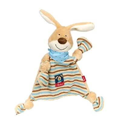 Abbildung von SIGIKID 47893 Schnuffeltuch Hase Semmel Bunny Mädchen und Jungen Babyspielzeug empfohlen ab Geburt blau/beige