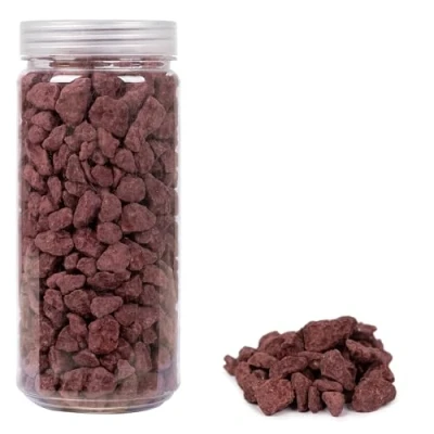 Abbildung von HEKU großformatige Deko Steine (9 13mm) in bordeaux, ca. 750g , Vielseitig Einsetzbar Praktisch Verpackt Ideal für Dekoration und Bastelprojekte
