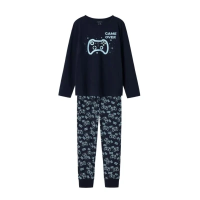 Abbildung von Name it Nkmnightset sapphire GAME Nachtwäsche Set für Kinder, Größe: 158/164, Dark