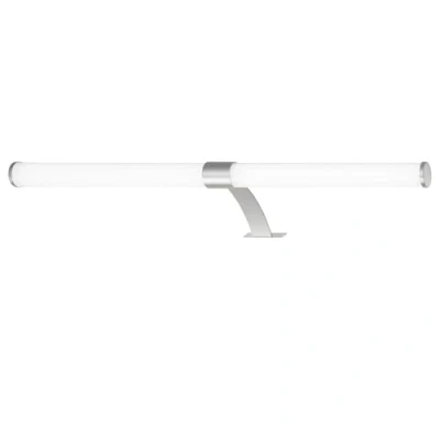 Abbildung von BRILONER LED Spiegelleuchte Bad, Spiegellampe 2 in 1 Montage, Schranklampe, Wandlampe, IP44, neutralweiße Lichtfarbe, 9W, Chrom Matt, 60 cm