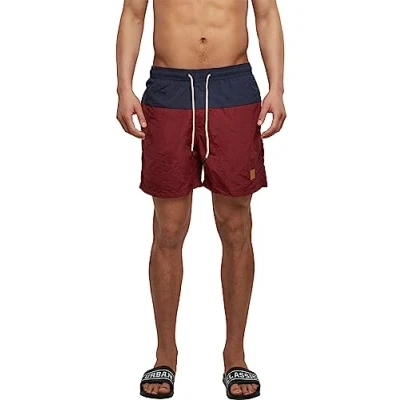 Abbildung von Urban Classics Badeshorts, Herren, Größe: 5XL, Navy/burgundy