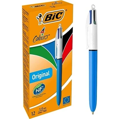 Abbildung von BIC 4 Farben Kugelschreiber Set Colours Original, 12er Pack, Ideal für das Büro, Home Office oder die Schule