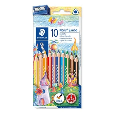 Abbildung von STAEDTLER Noris Club jumbo 128 NC10 Buntstifte, Set mit 10 brillanten Farben
