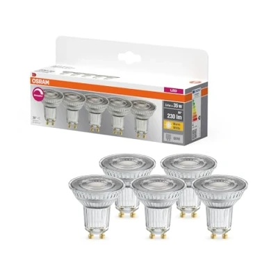 Abbildung von OSRAM LED Spot Lampe Base PAR16 3,4W 927, 2700K warmweiß, GU10, 36, 230 lm, Ra≥90, dimmbar, Thermomanagement, Warmweiss