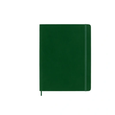Abbildung von Moleskine Klassisches Notizbuch, Punktierter Notizblock mit weichem Einband und elastischem Verschluss, XL Format 19 x 25 cm, Farbe Myrtegrün, 192 Seiten