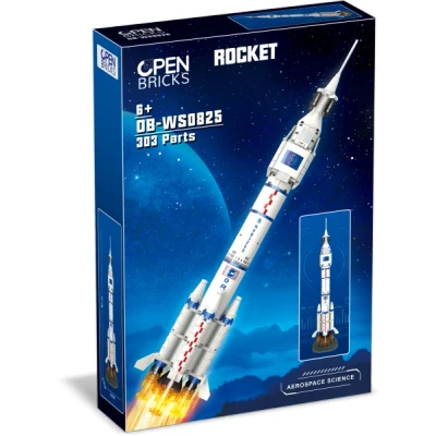 Abbildung von OPEN BRICKS Space Rocket (Rakete aus Klemmbausteinen)