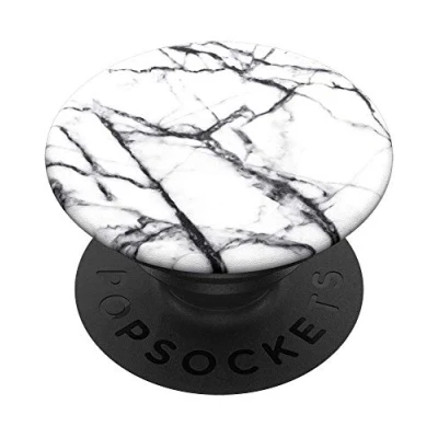 Abbildung von PopSockets PopGrip Ausziehbarer Sockel und Griff für Smartphones Tablets mit einem Austauschbarem Top Dove White Marble