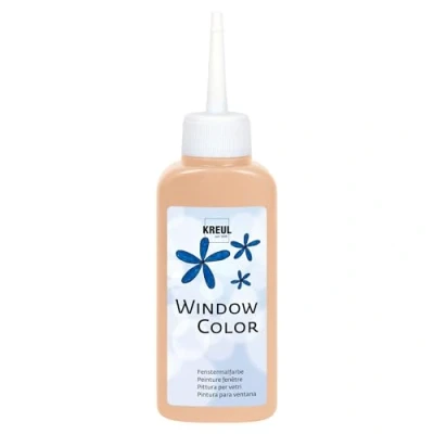 Abbildung von KREUL 42733 Window Color pfirsichrosa 80 ml, Fenstermalfarbe auf Wasserbasis, mit strukturierter Oberfläche, für Glas, Spiegel, Fliesen und andere glatte Flächen