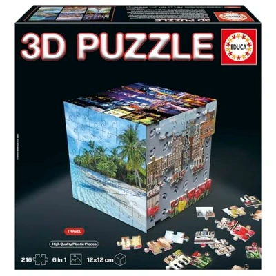 Abbildung von Educa 3D Puzzle 36 Teile 6er Pack Travel