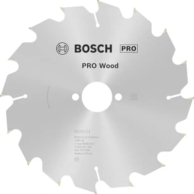 Abbildung von Bosch 1x PRO Wood Kreissägeblatt für Akku Handkreissägen (für Weichholz, Hartholz, Ø mm, Professional Zubehör Handkreissäge)