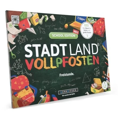 Abbildung von DENKRIESEN Stadt Land Vollpfosten® A4 School Edition Ab 9 Jahren Fluss Familienspiel