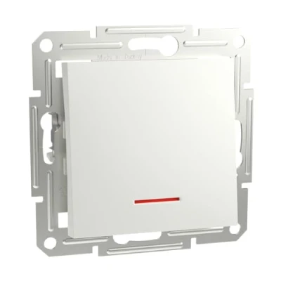 Abbildung von Schneider Electric Asfora EPH1670121D Taster Unterputz mit LED 10 A 250V AC, Schraubklemmen,weiß