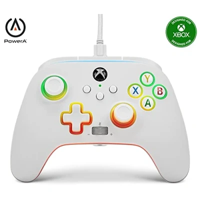 Abbildung von PowerA Verbesserter kabelgebundener Controller für Xbox Series XS Spectra Infinity Weiß (Amazon Exclusive)
