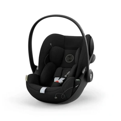Abbildung von CYBEX Gold Babyschale Cloud G i Size Comfort, Inkl. Neugeboreneneinlage, ab Geburt bis ca. 24 Monate, Für Kinder 40 cm 87 cm, Max. 13 kg, Moon Black