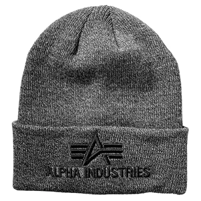 Abbildung von Alpha Industries 3D Mütze, Größe: One Size, Charcoal heather