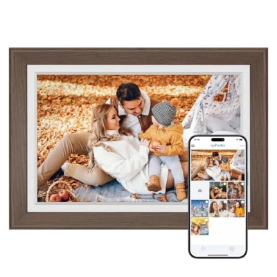 Abbildung von Dragon Touch 10.1&#039;&#039; WiFi Digitaler Bilderrahmen HD IPS Touchscreen, Auto Rotate, Sofortiges Teilen von Fotos/Videos, 32GB Speicher Familie und Freunde