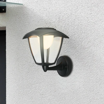 Abbildung von BRILONER LED Wandleuchte ohne Stromanschluss Touch, dimmbar in Stufen, Akku tauschbar, Wandlampe Akku, Aussen, Wandbeleuchtung außen, Außenleuchte, 23x19,5x16,5 cm, Schwarz