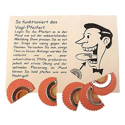 Abbildung von Bartl Vogl Pfeiferl, Vogelfpeifen Pfeifen wie eine Nachtigall Nostalgisches Instrument (5er set)