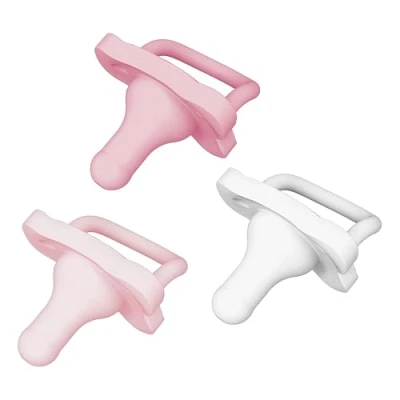 Abbildung von Dr. Brown&#039;s HappyPaci 100% Silicone Pacifier 0 6m, BPA Free, White, Pink, Light 3 Pack