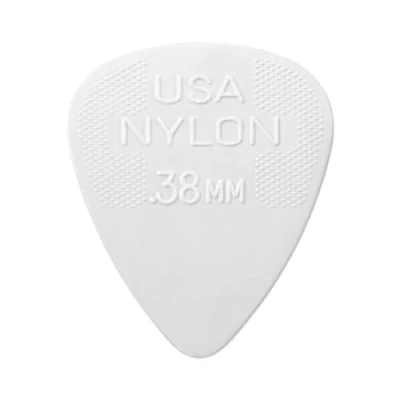 Abbildung von DUNLOP Nylon Standard 0,38 mm weiß, 24er Pack Plektren (44F038)