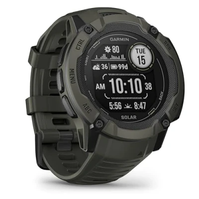 Abbildung von Garmin Instinct 2X Solar GPS Smartwatch mit unendlicher Akkulaufzeit im Modus, über 40 Sport Apps, Smart Notifications, Pay, Trainingszustand, Fitnessalter, Schlafanalyse uvm.