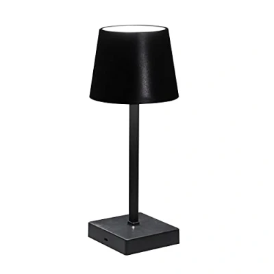 Abbildung von Cepewa Tischleuchte mit Touchfunktion Nachttischlampe aufladbar USB Kabel Helligkeit regulierbar Farbwechsel warmweiß inkl. Ladekabel (1x Lampenschirm weiß)