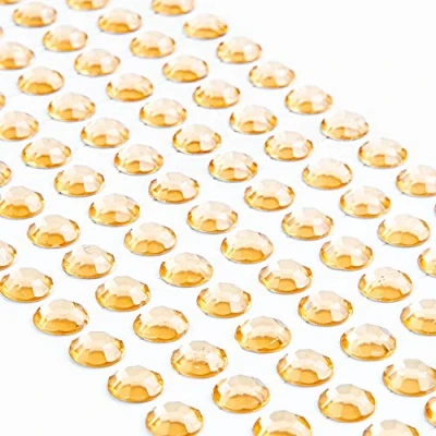 Abbildung von Movoja Goldene Strasssteine runde Glitzersteine 147 Stück 10 mm selbstklebend zum Verzieren und Basteln Schmucksteine aufkleben Steinchen Dekosteine Bastelsteine Gold