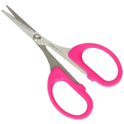 Abbildung von Westcott E 13101 00 Silhouettenschere rostfreie Klingen, pinkfarbener Kunststoffgriff, 10 cm